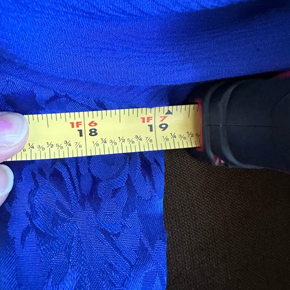 Miss Dorby Royal Blue Vintage Retro 90’s Dress Sz 10P Tie & Zip In Back.. - Picture 16 of 16